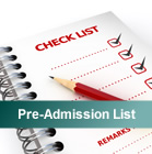 Pre-Admission Checklist